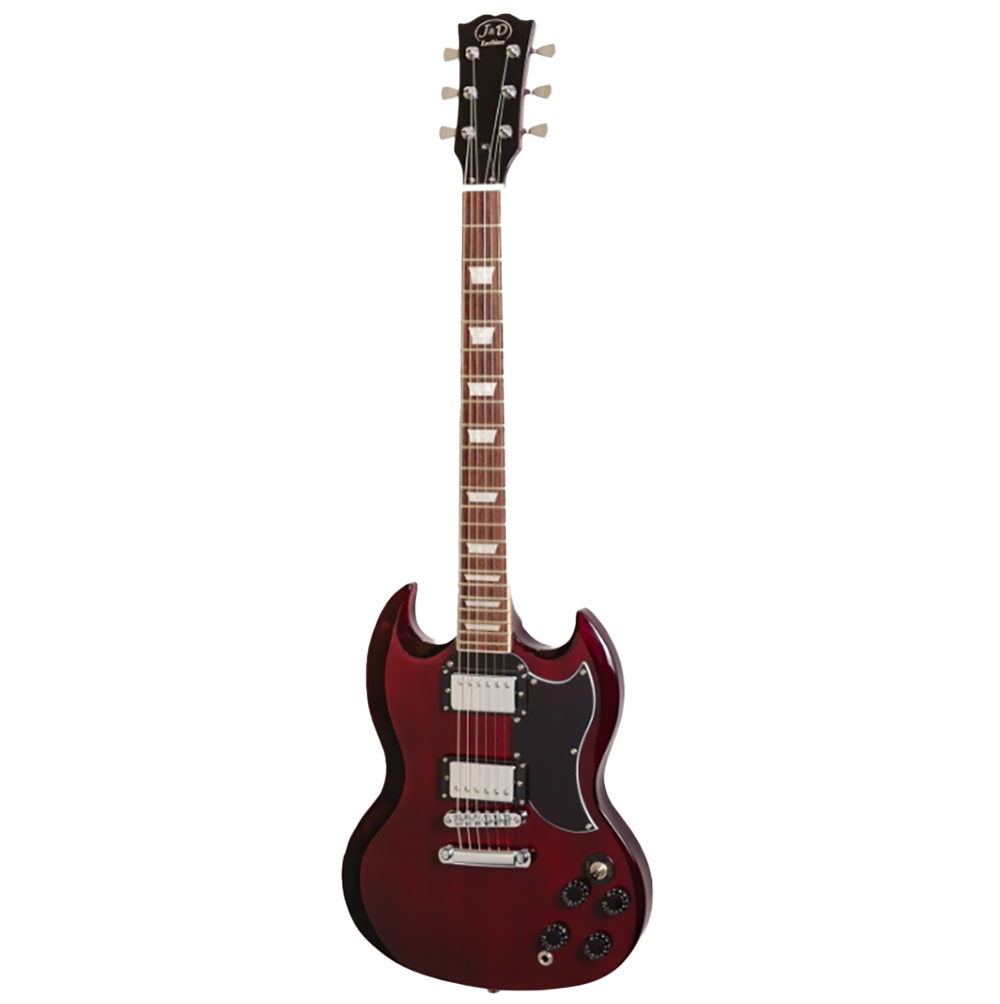 J&D LUTHIERS JD-DSG-CH SG STYLE ELECTRIC GUITAR CHERRY RED