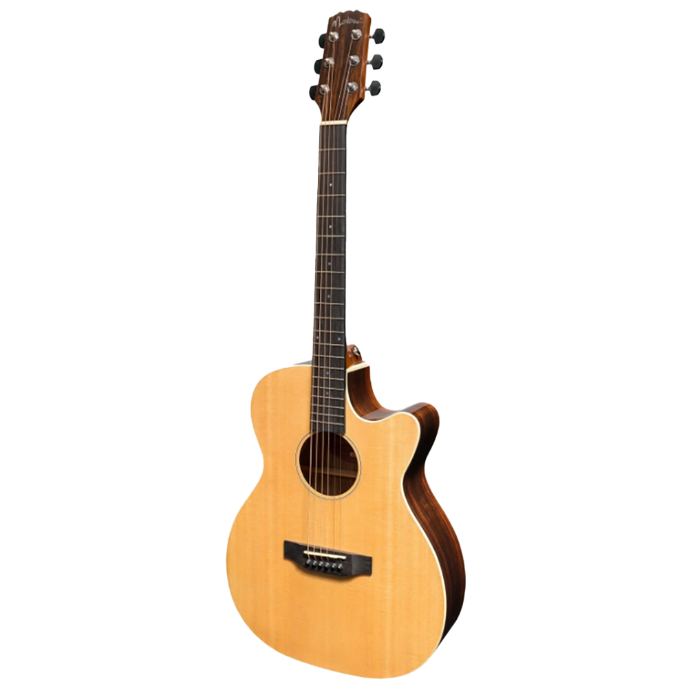 MARTINEZ MFPC-7C-NGL 'SOUTHERN STAR SERIES' SPRUCE SOLID TOP ACOUSTIC ELECTRIC SMALL BODY CUTAWAY GUITAR (NATURAL GLOSS)
