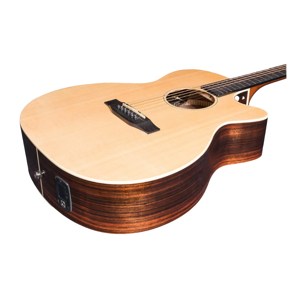 MARTINEZ MFPC-7C-NGL 'SOUTHERN STAR SERIES' SPRUCE SOLID TOP ACOUSTIC ELECTRIC SMALL BODY CUTAWAY GUITAR (NATURAL GLOSS)
