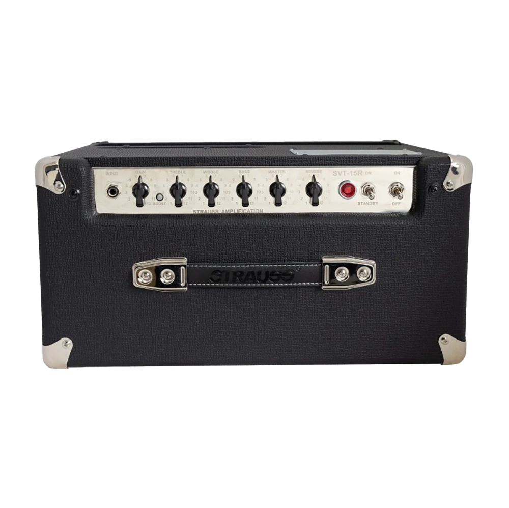 STRAUSS SVT-15R-BLK 15 WATT COMBO VALVE AMPLIFIER WITH REVERB BLACK