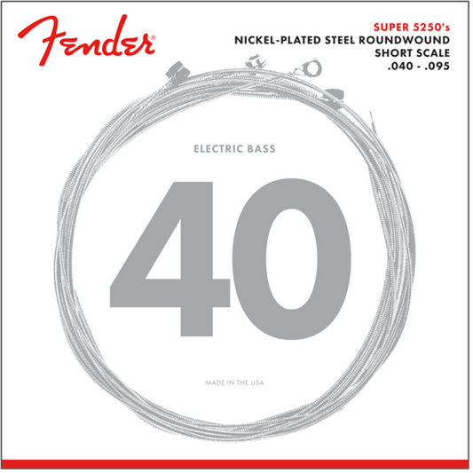 Super 5250 Bass Strings Nickel-Plated Steel Roundwound Short Scale 5250XL .040-.095 Gauges (4)