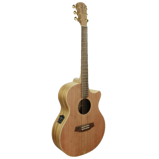 COLE CLARK AN GRAND AUDITORIUM SERIES 2 REDWOOD FACE BLACKWOOD BACK AND SIDES CUTAWAY